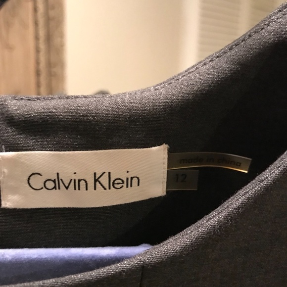 Calvin Klein Grey Wool Dress - Picture 2 of 3
